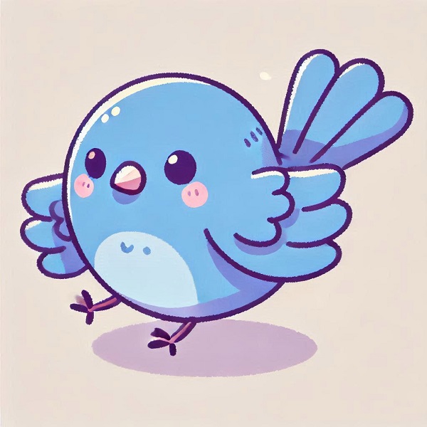 cute blue bird drawing 8