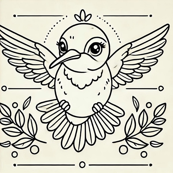 cute hummingbird drawing 15