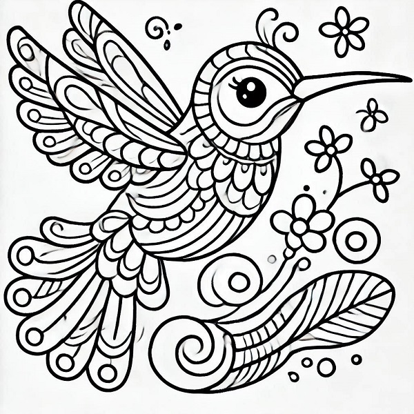 cute hummingbird drawing 16