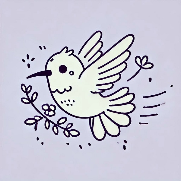 cute hummingbird drawing 8