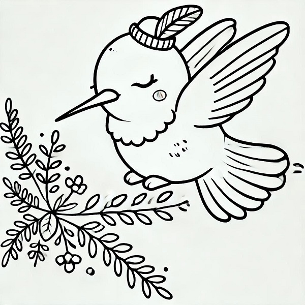 cute hummingbird drawing 9