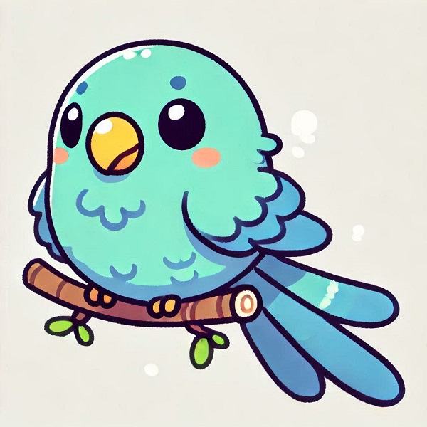 cute parrot bird drawing 2