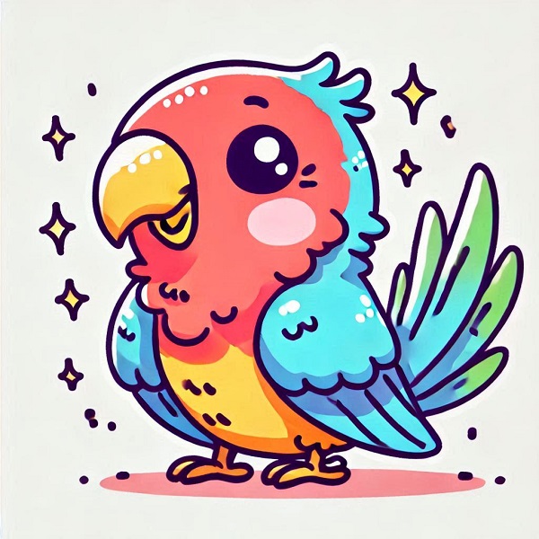 cute parrot bird drawing 8