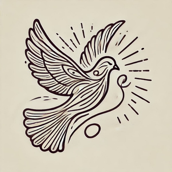 dove bird flying drawing 12