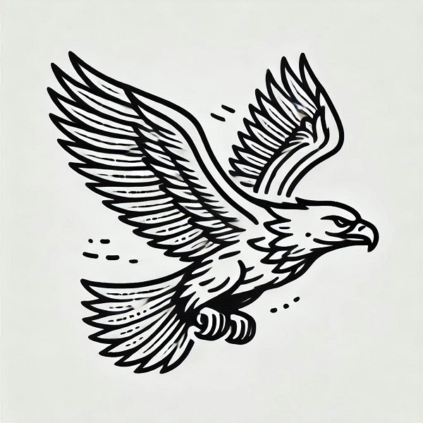 eagle bird flying drawing 10