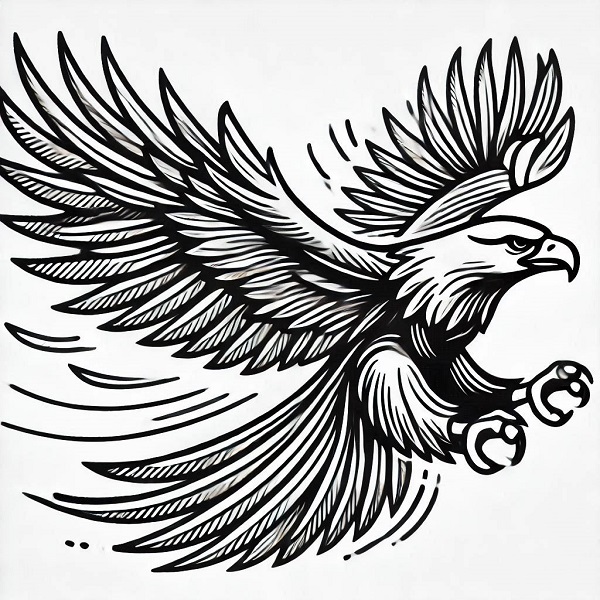 eagle bird flying drawing 19