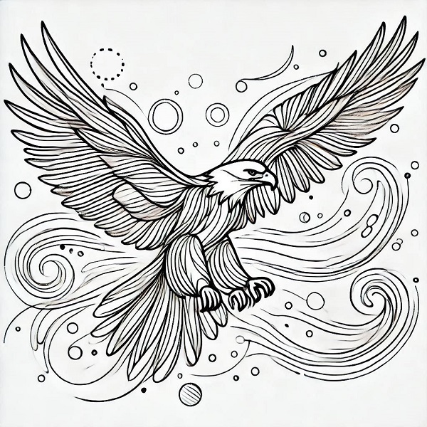 eagle bird flying drawing 21