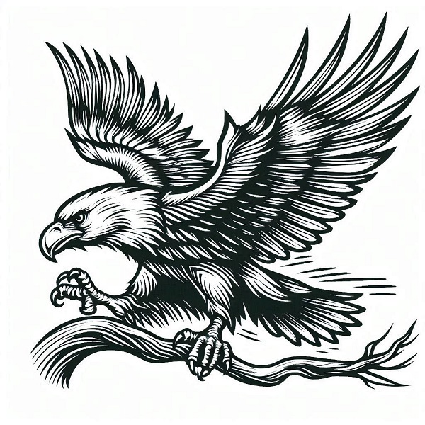 eagle bird flying drawing 4