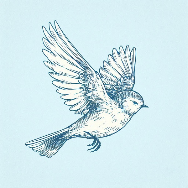 flying bird drawing 2