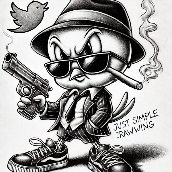 gangster tweety bird drawing 4