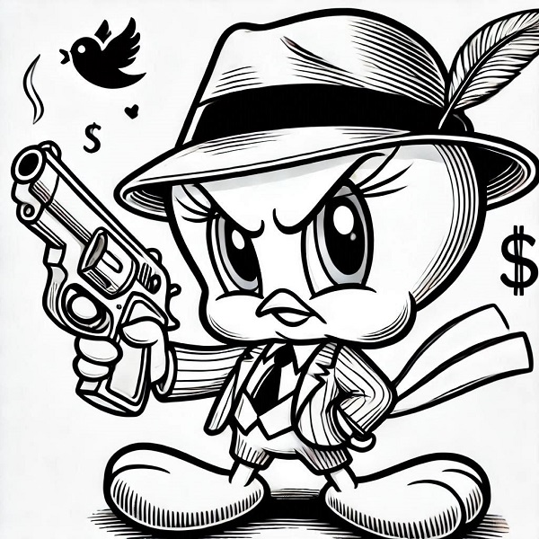 gangster tweety bird drawing 6