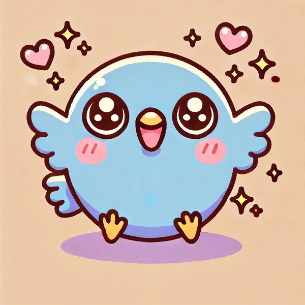 kawaii cute bird drawing 5