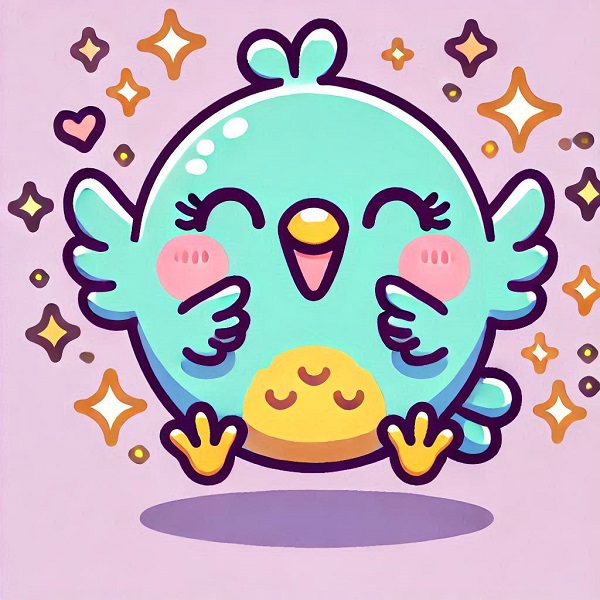 kawaii cute bird drawing 7