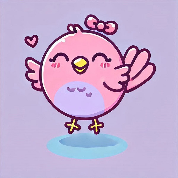 kawaii cute bird drawing 8