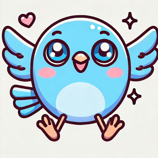 kawaii cute bird drawing