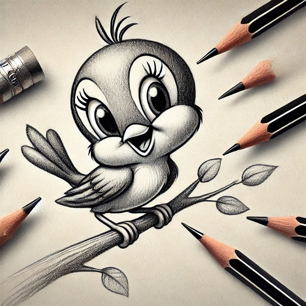 pencil tweety bird drawing 5