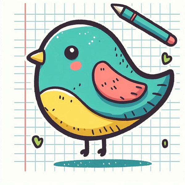 simple bird drawing 3