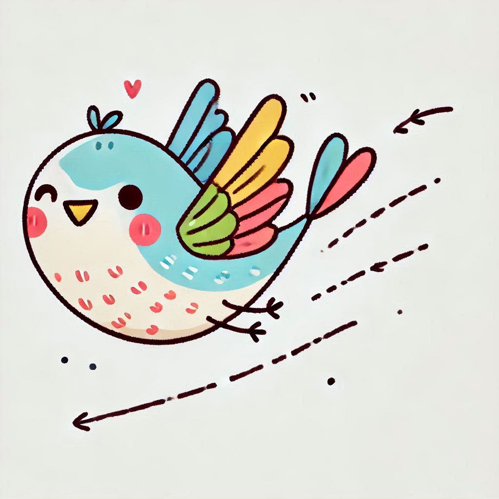 simple bird drawing flying 2