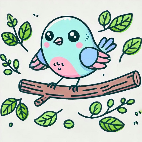 simple cute bird drawing 4