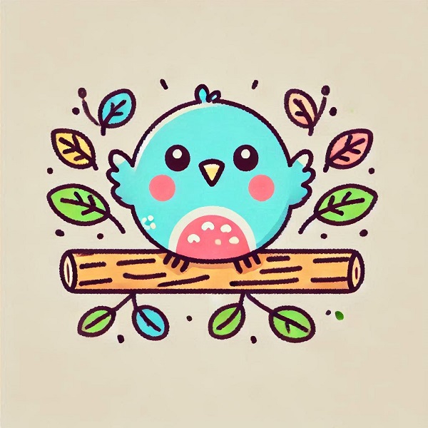 simple cute bird drawing 6