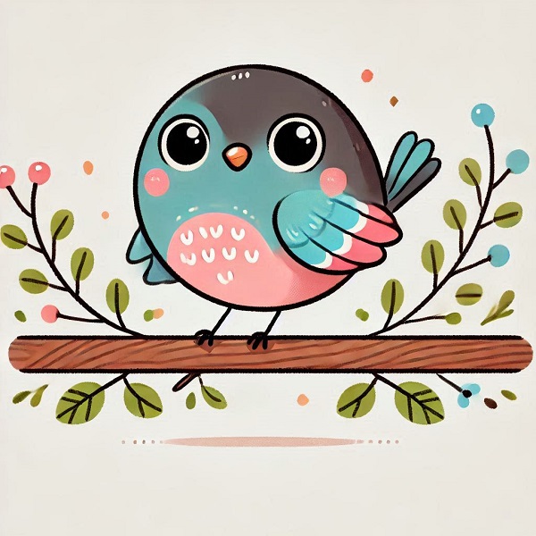 simple cute bird drawing 7