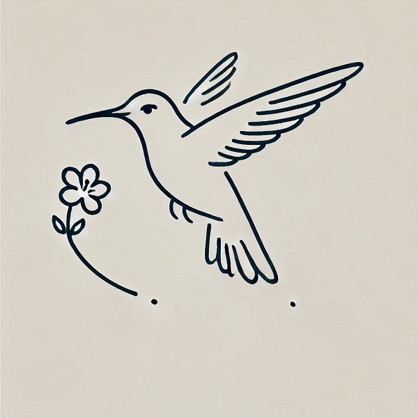 simple hummingbird drawing 22