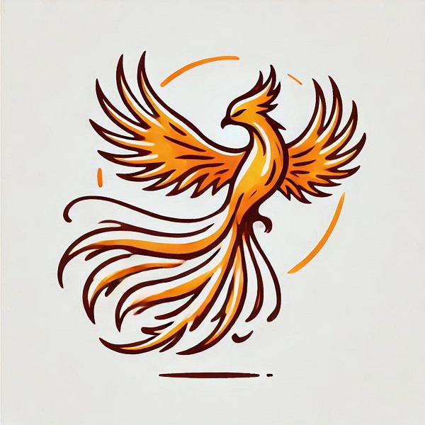 simple phoenix bird drawing 23