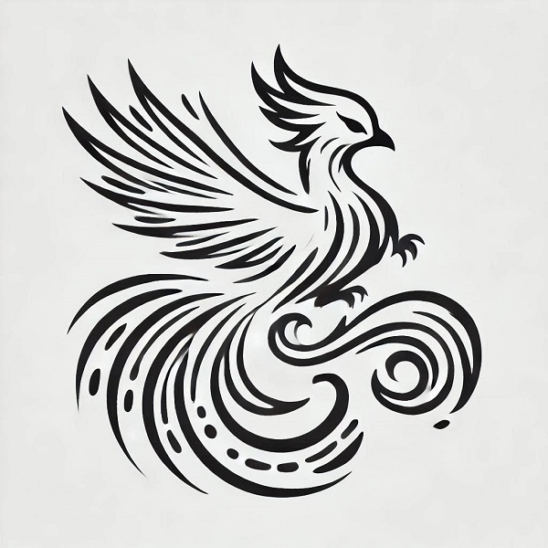 simple phoenix bird drawing 29