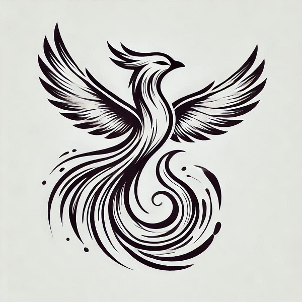 simple phoenix bird drawing 30