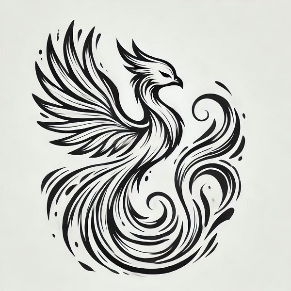 simple phoenix bird drawing 31