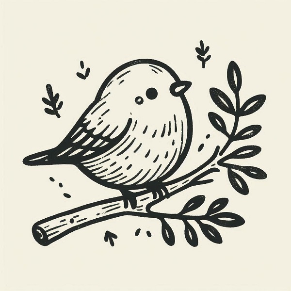 small simple bird drawing 6