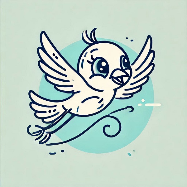 tweety bird flying drawing 10