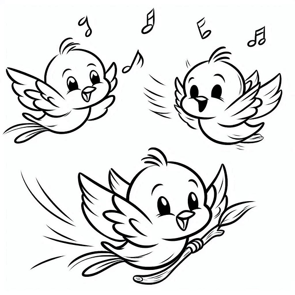 tweety bird flying drawing 11