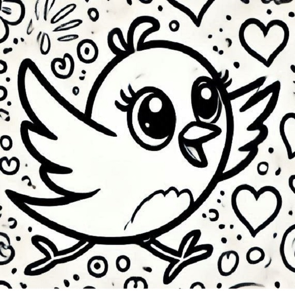 tweety bird flying drawing 4