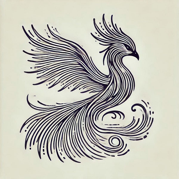 unique phoenix bird drawing 20