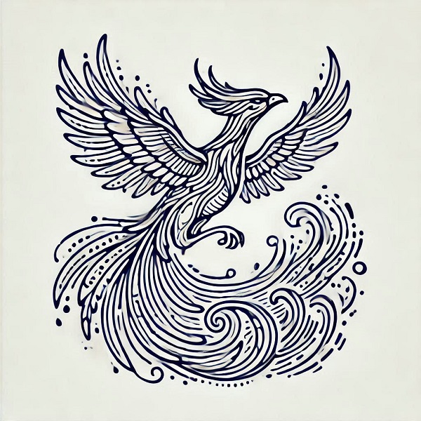 unique phoenix bird drawing 21