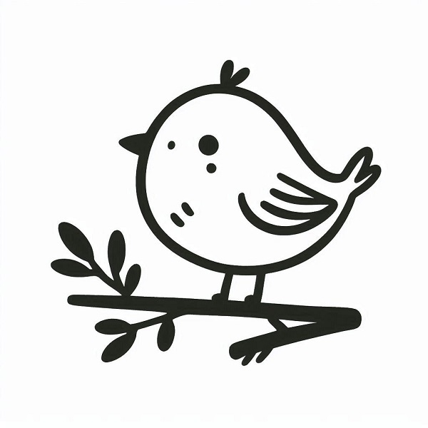 very simple bird drawing 2